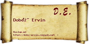 Dobó Ervin névjegykártya
